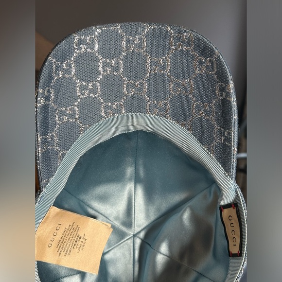 Gucci GG silver sparkly size S 56 cm NWT Authentic - Picture 11 of 13